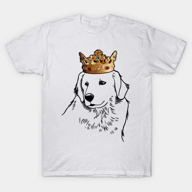 Great Pyrenees Dog King Queen Wearing Crown T-Shirt by millersye